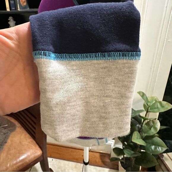 Eddie Bauer Purple Color Block Light Weight Sweater Size Small - Picture 9 of 12